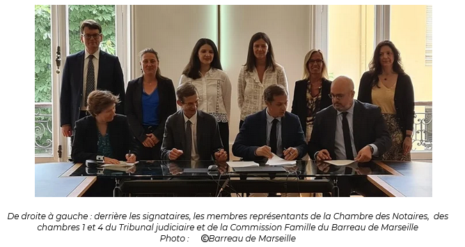 Signature d’un guide de bonnes pratiques en matière de liquidation des indivisions entre le Barreau de Marseille, la Chambre des Notaires et le Tribunal judiciaire de Marseille